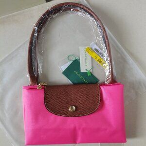Pink Longchamp Nylon Large Le Pliage  Shoulder Bag Tote Travel Bag
